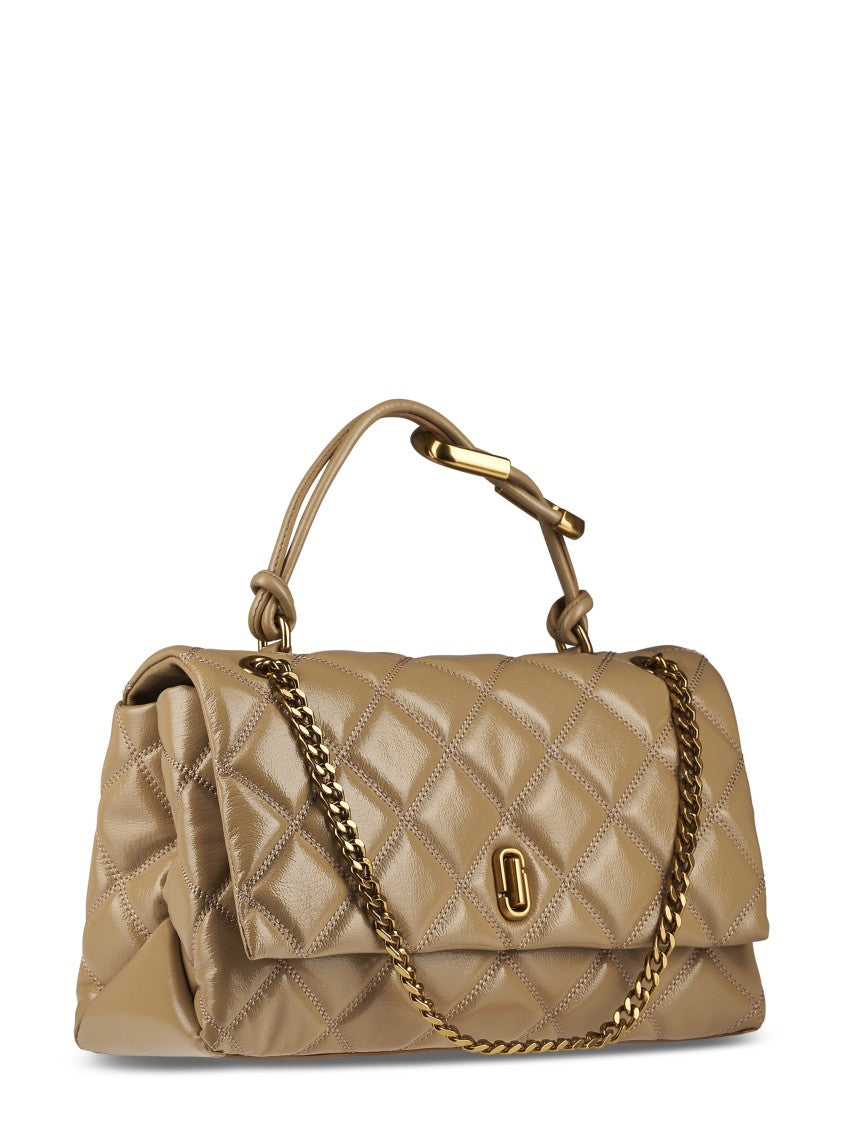 Marc Jacobs Quilted Shoulder Bag With Dual Chain Strap And Structured Silhouette