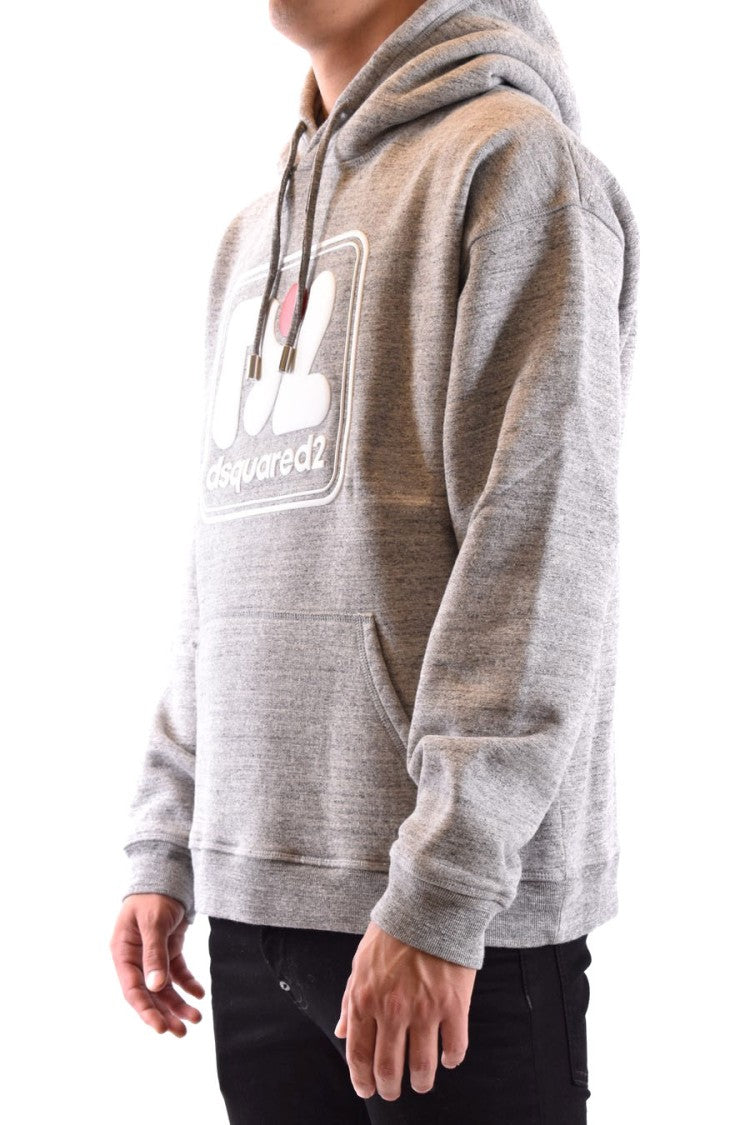 Dsquared2 Heathered Grey Hooded Sweatshirt