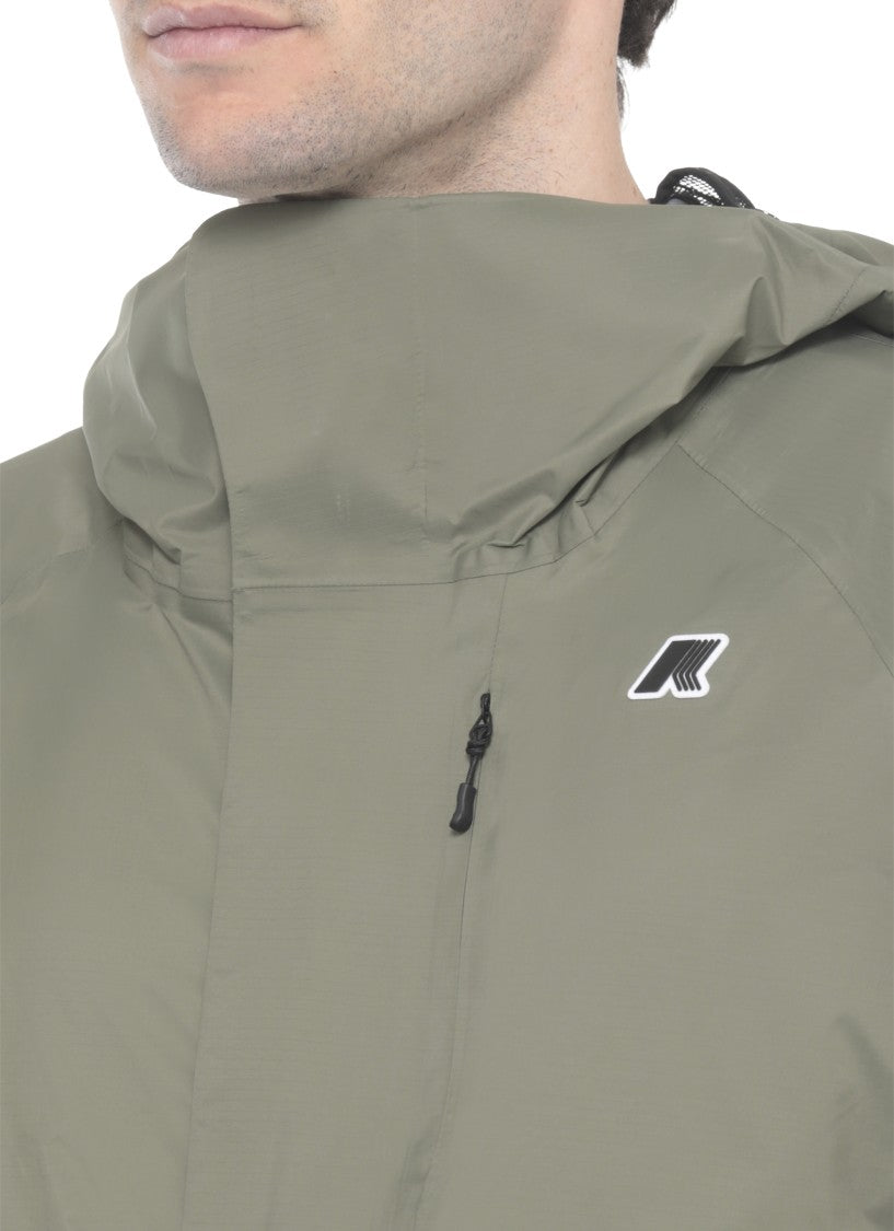K-Way Army Green Roche Hooded Jacket