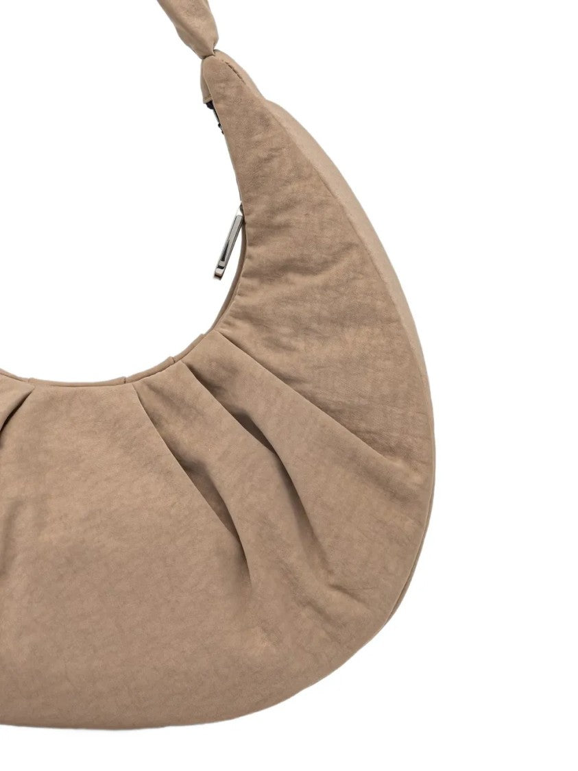Karl Lagerfeld Crescent-Shaped Handbag With Padded Texture And Embossed Logo