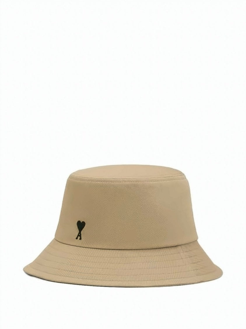 Ami Paris Cotton Bucket Hat With Embroidered Heart Detail