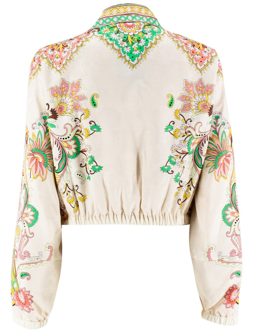 Etro Cropped Jacket With  Jacquard Print