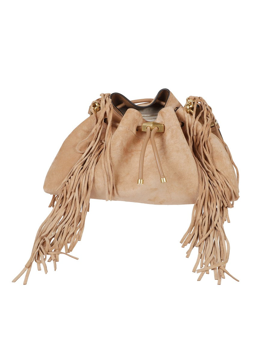 Jimmy Choo Fringed Black Slouchy Bag
