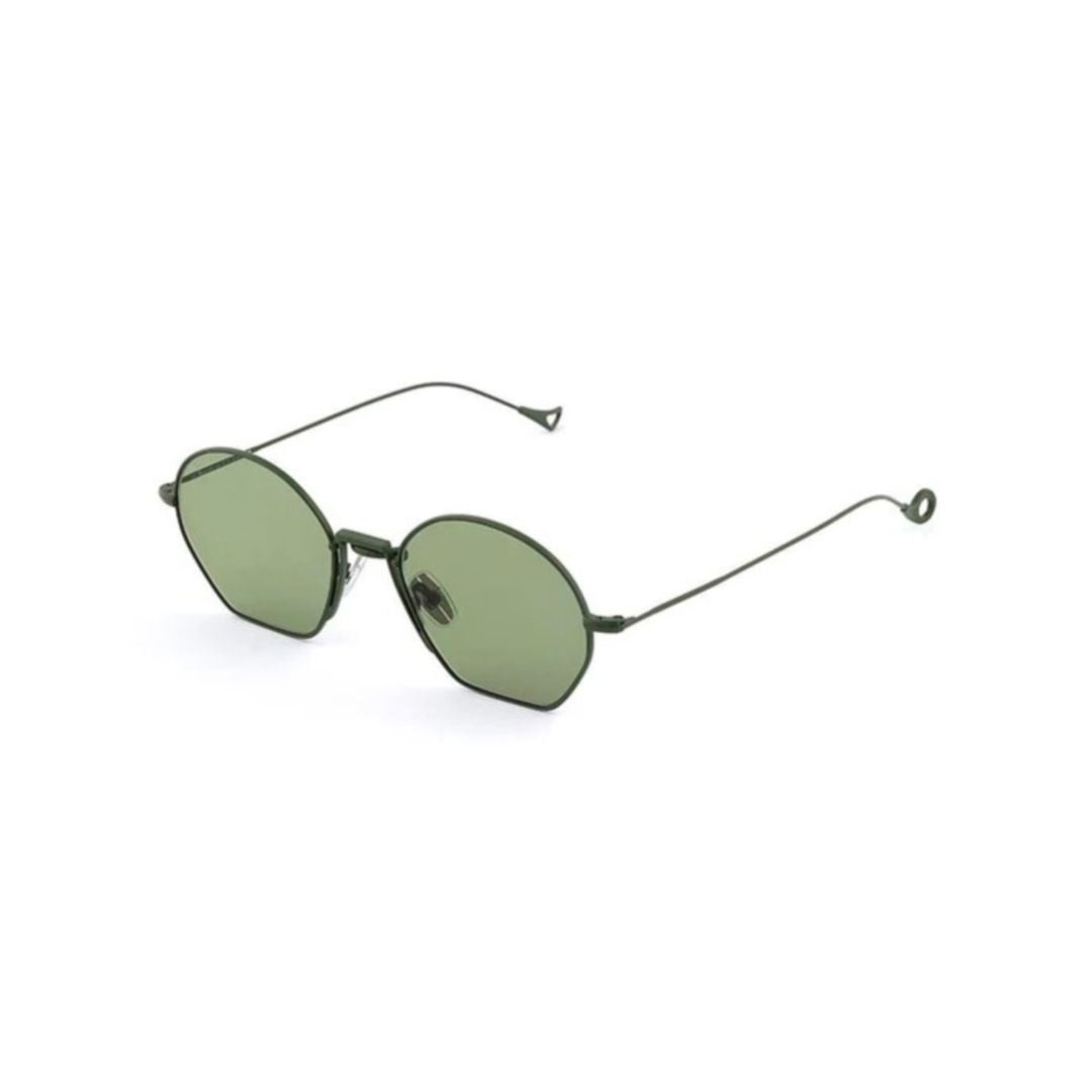 Eyepetizer Royale C.27-64 Geometric Frame Sunglasses With Muted Green Lenses