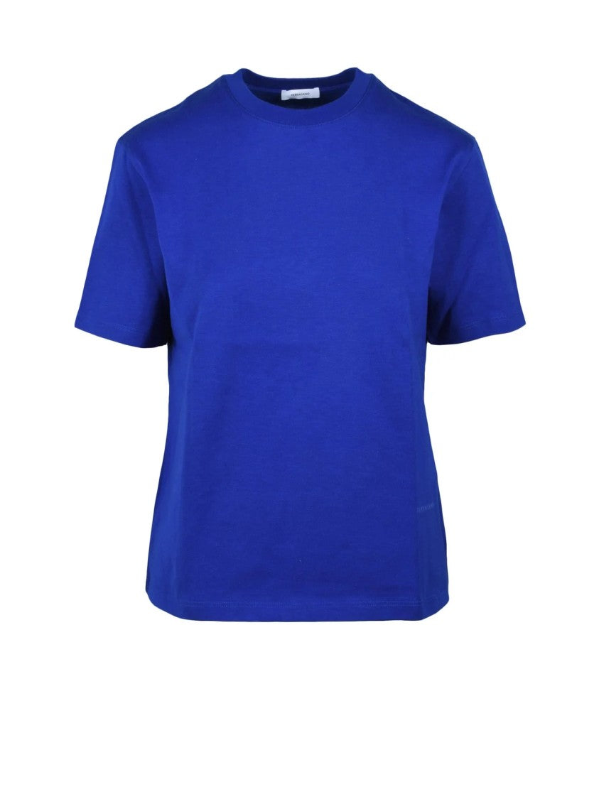 Ferragamo Blue Cotton T-Shirt