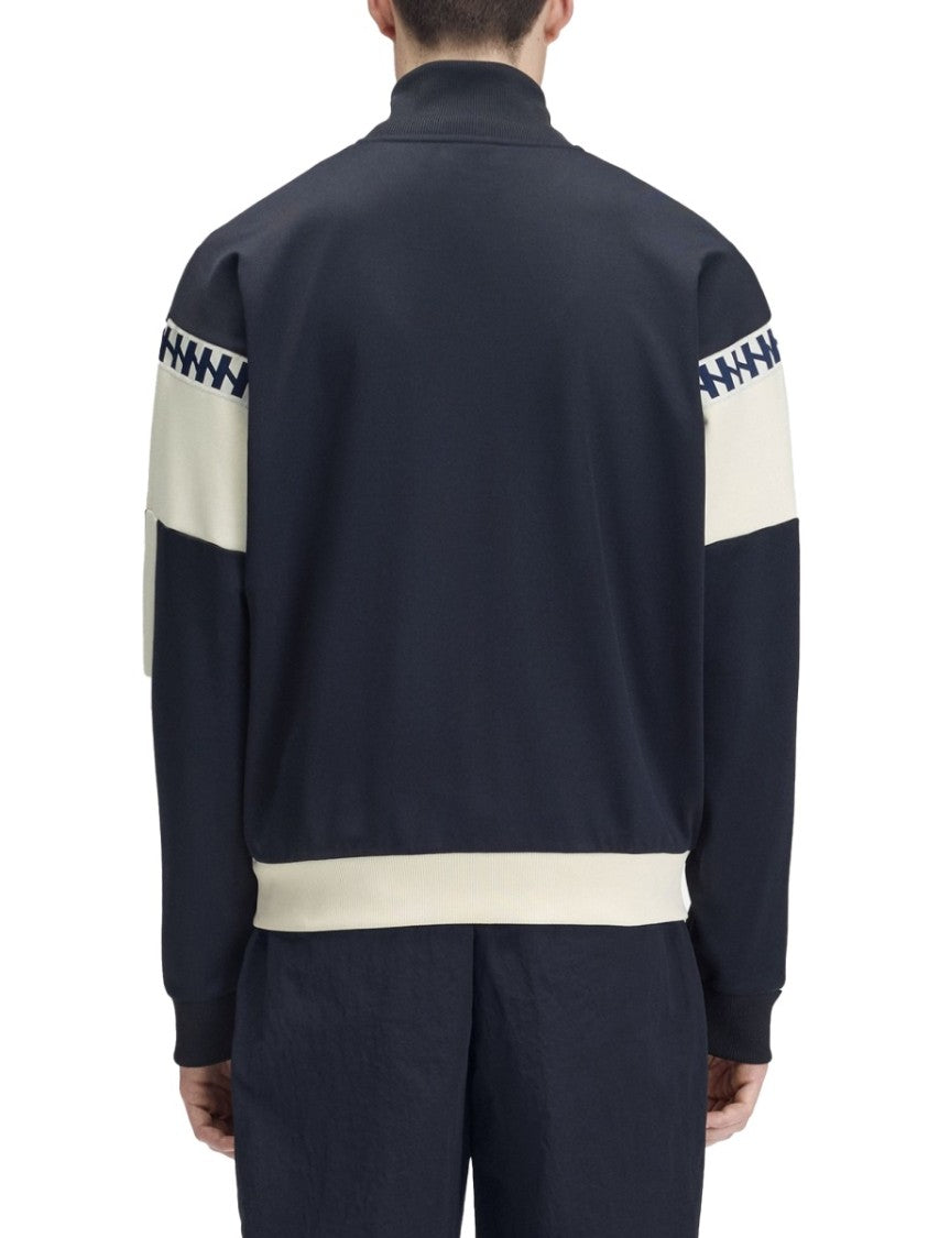 Fred Perry Polyester Cotton High Collar Zip Jacket