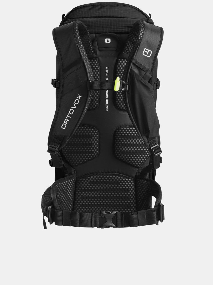 Ortovox Streamlined Black Backpack With Adjustable Straps And Padded Support