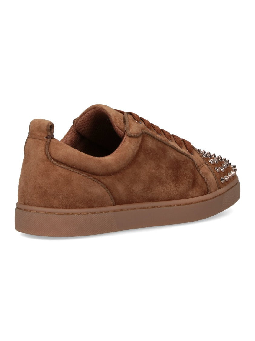 Christian Louboutin "Louis Junior Spikes" Sneakers – Brown