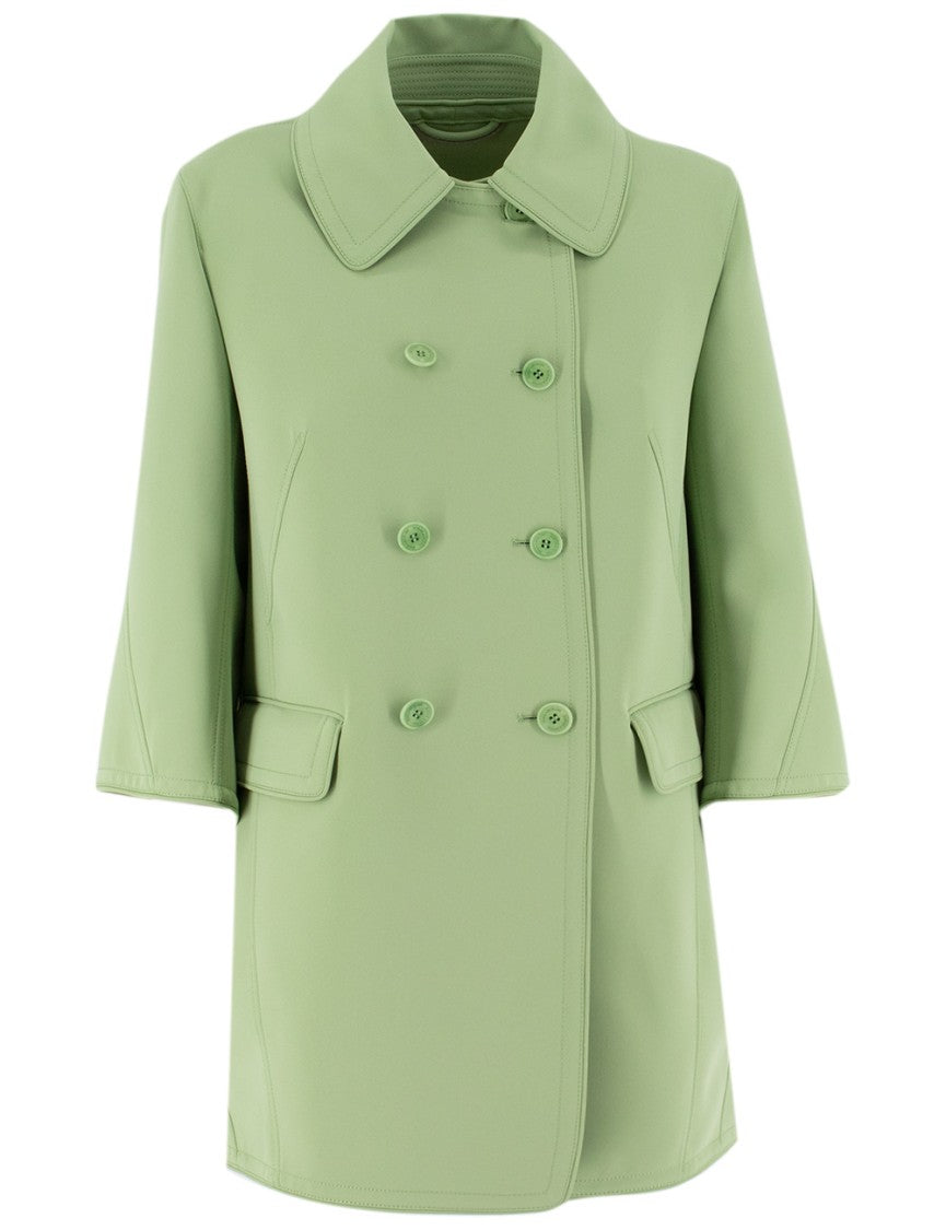 Ermanno Scervino Double-Breasted Coat With Logo Buttons