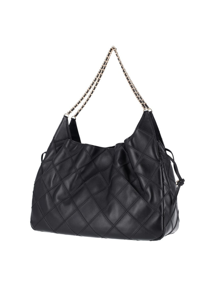 Tory Burch Black Fleming Chain Lambskin Tote Bag
