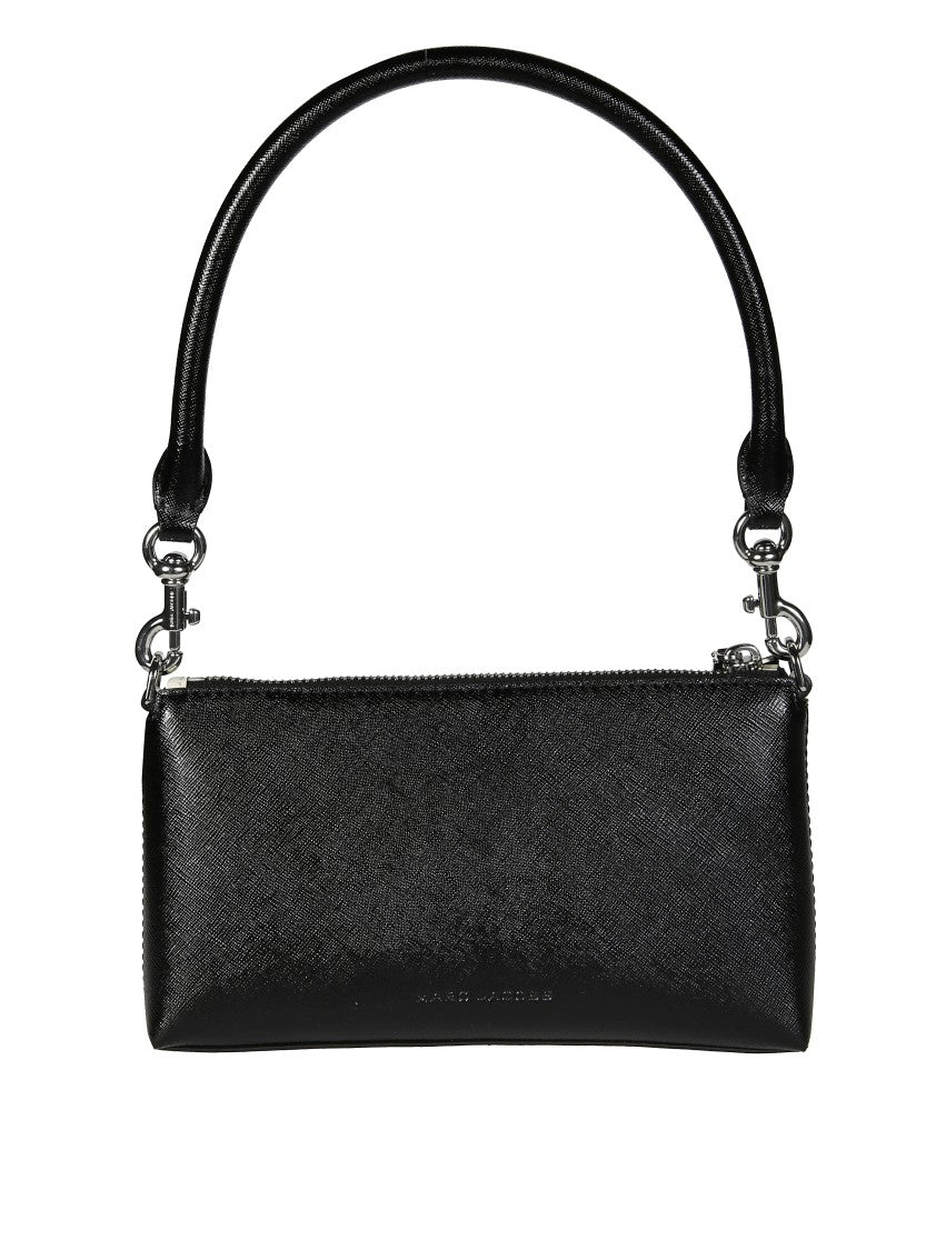 Marc Jacobs Rectangular Handbag With Textured Back And Silver Detailing