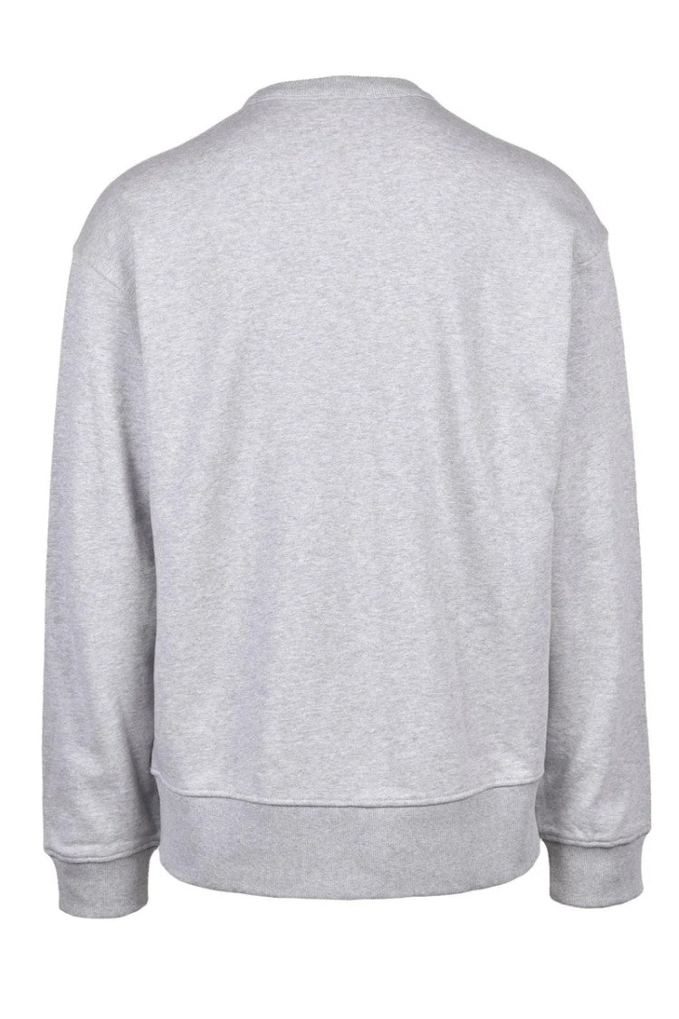 Diesel Grey/Orange Cotton Men's Crewneck Sweatshirt
