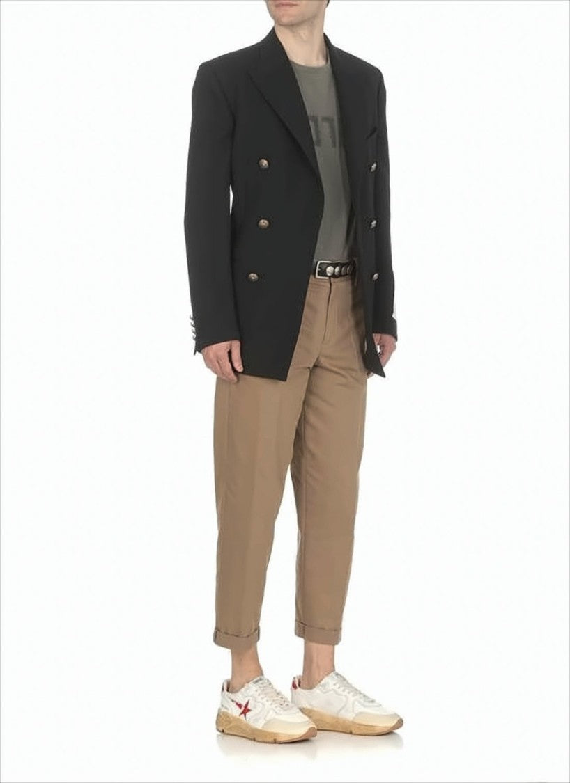 Golden Goose Distressed White Leather Sneakers