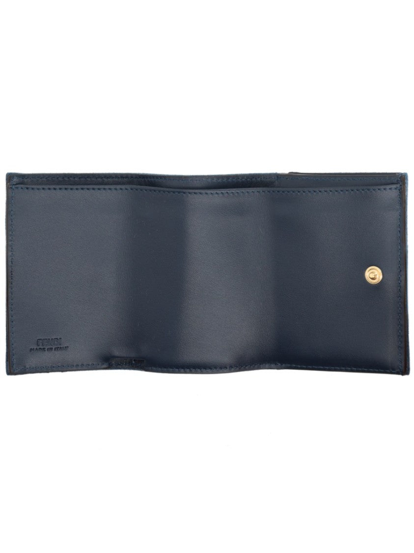 Fendi Micro Trifold Baguette Fabric Wallet