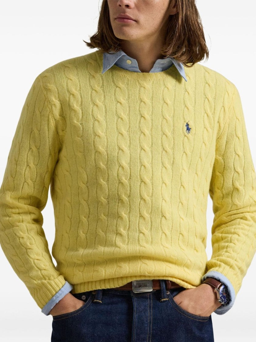 Polo Ralph Lauren Cable-Knit Sweater With Classic Crew Neckline