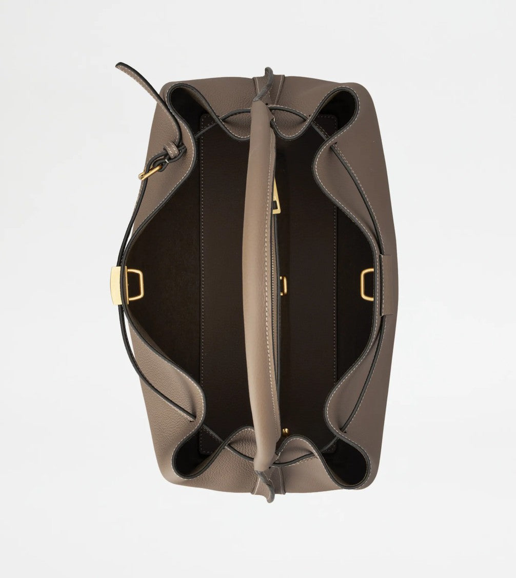 Tod's Structured Handbag With Decorative Strap And Gold-Tone Accents