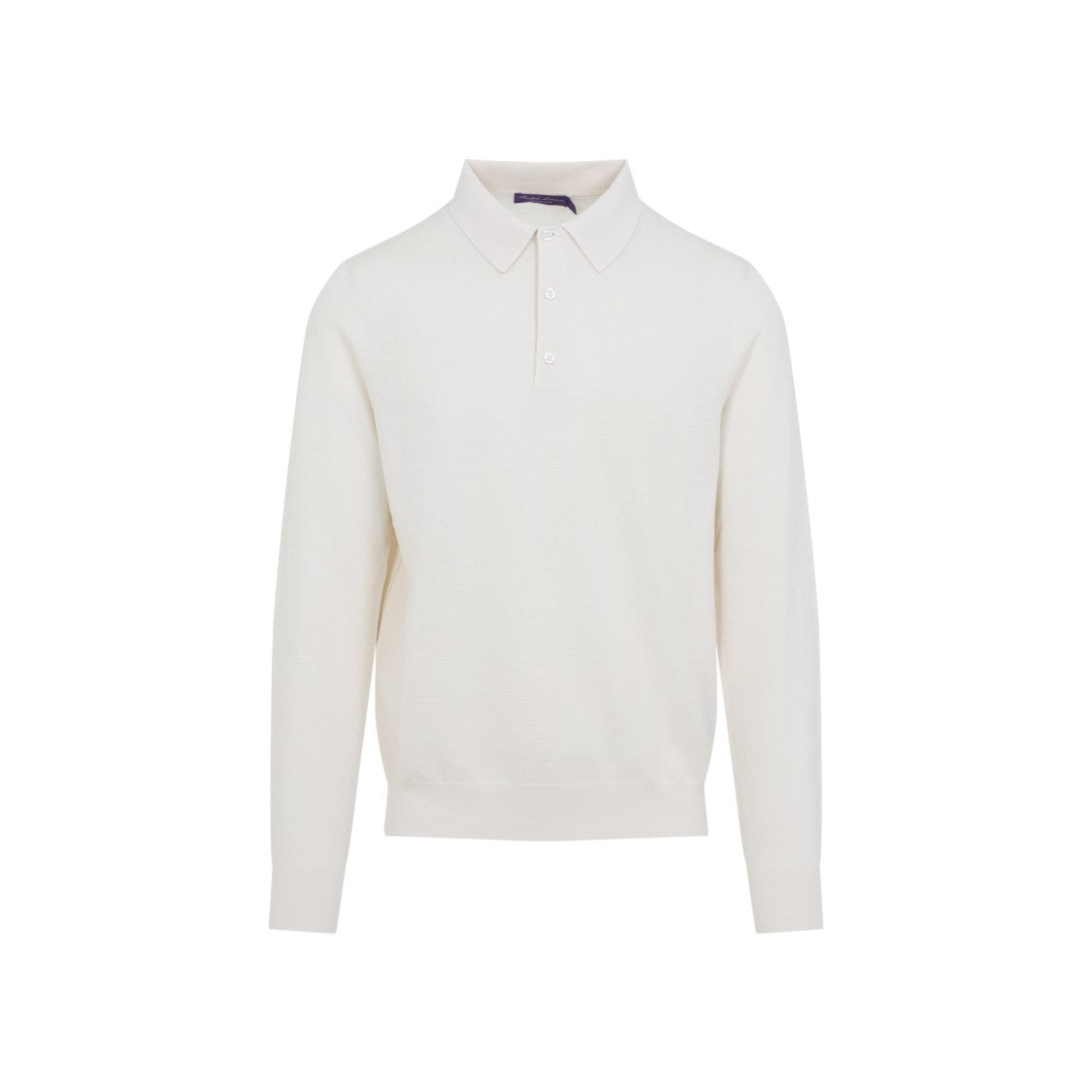 Ralph Lauren X Purple Label Silk-Cotton Blend Sweater With Polo Collar