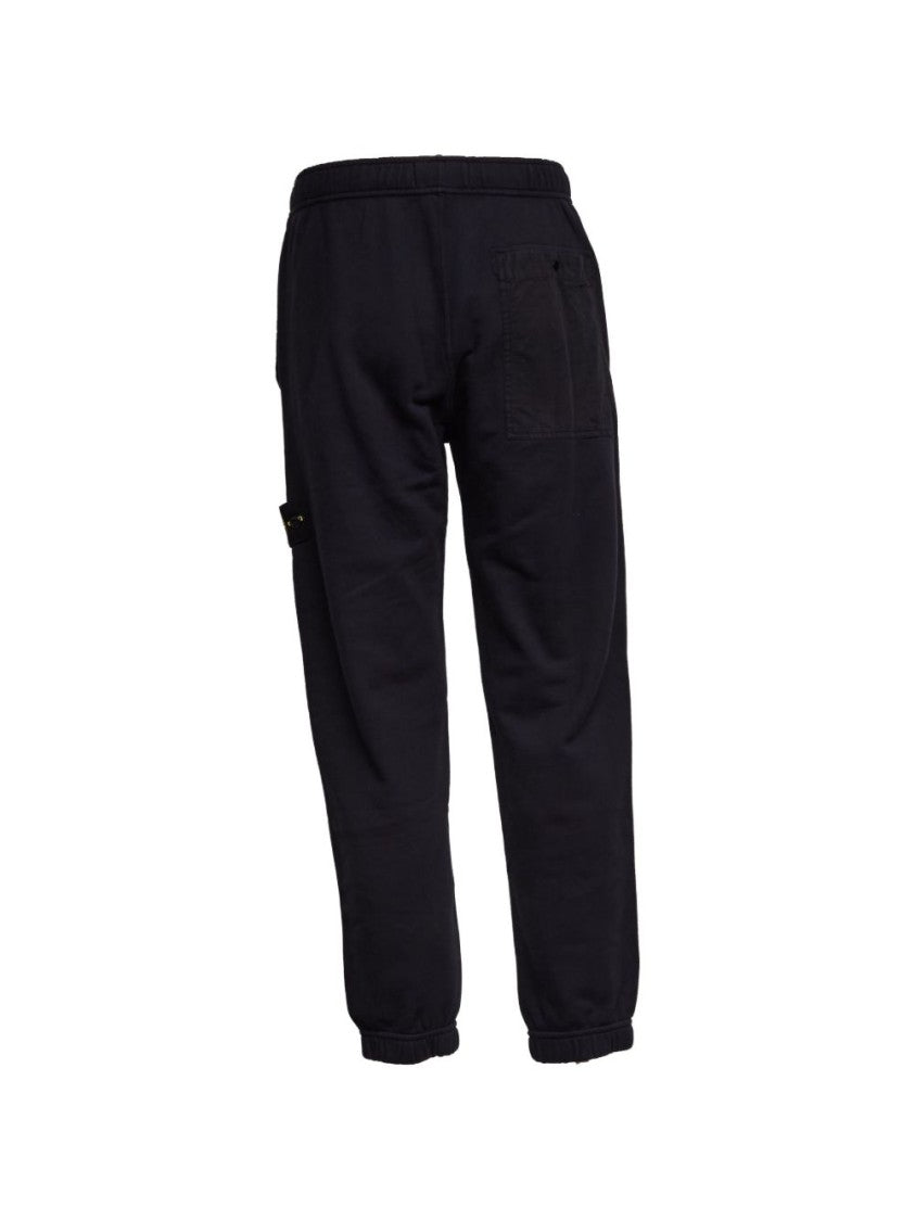 Stone Island Black Trousers With Elasticated Waistband