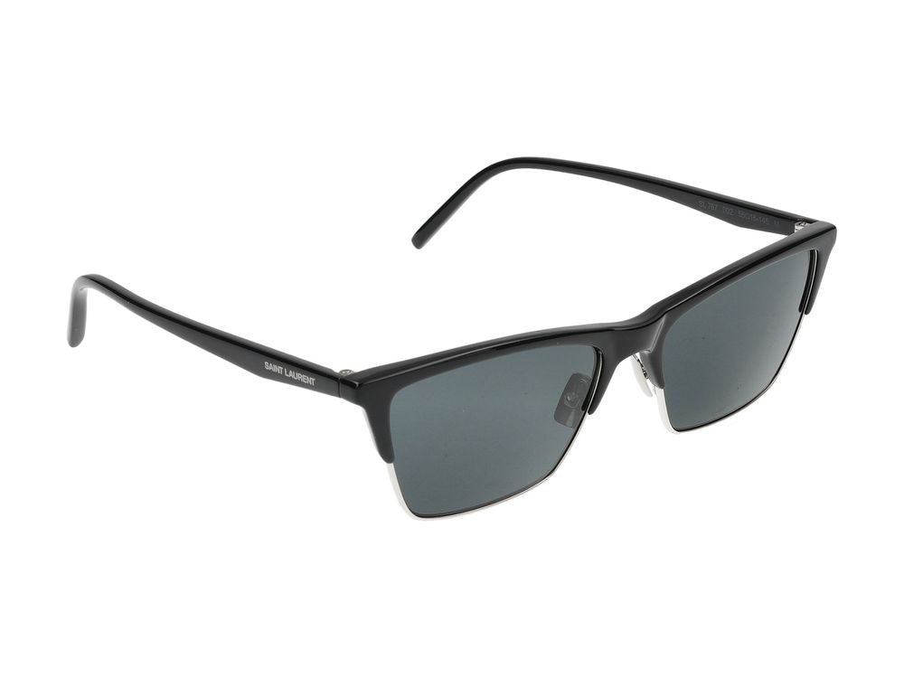 Saint Laurent Black Injected Material Sunglasses Rectangular Sunglasses