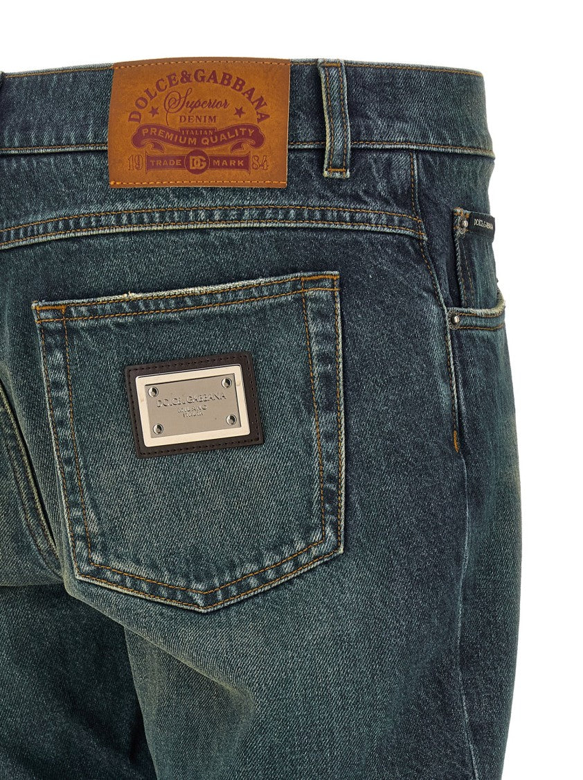 Dolce & Gabbana Stone Washed Denim Jeans