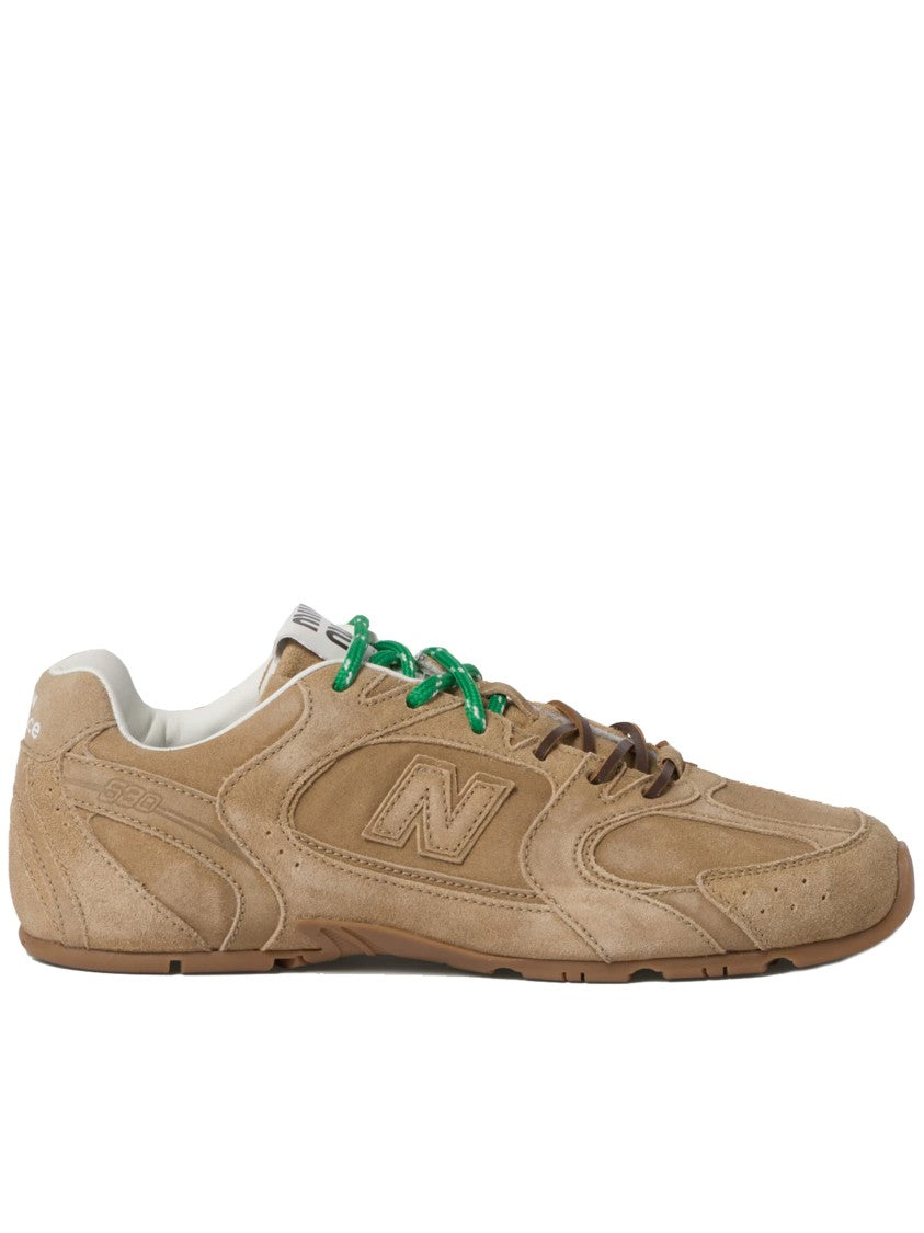 Miu Miu Warm Beige New Balance X 530 Sl Suede Sneakers
