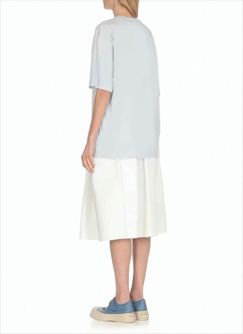 Marni Boxy-Fit White T-Shirt With Vibrant Hand-Painted Graphic