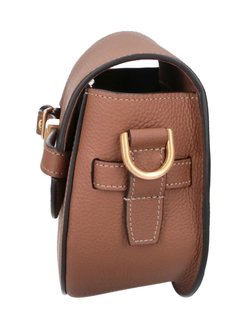 Tod's Brown Leather T-Signature Shoulder Bag
