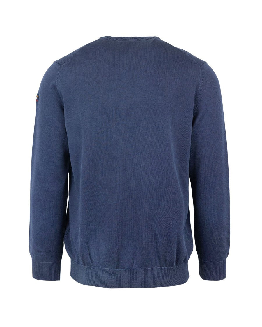 Paul & Shark Blue Sweater With Sewn-In Logo Patch