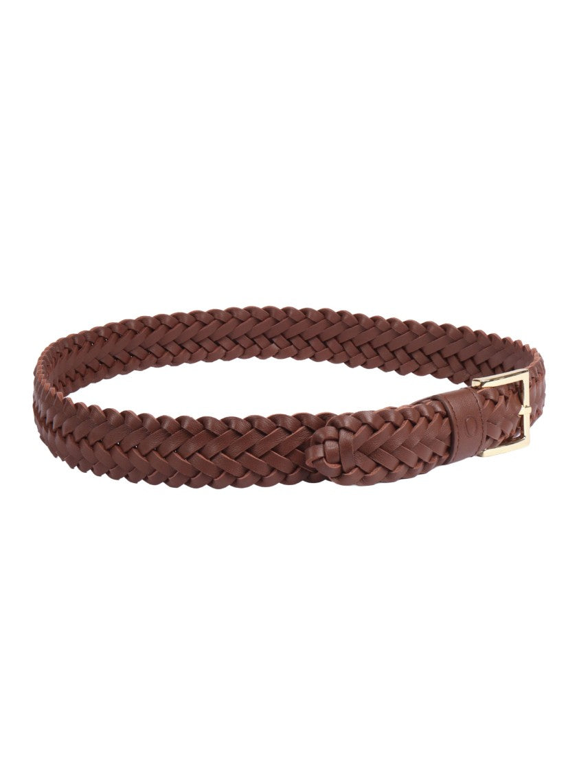 Claudio Orciani Braided Brown Gold Belt