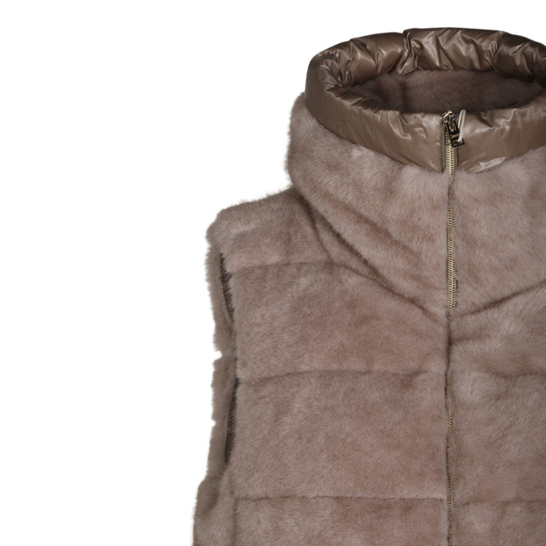 Herno Sleeveless High-Collar Quilted Down Jacket