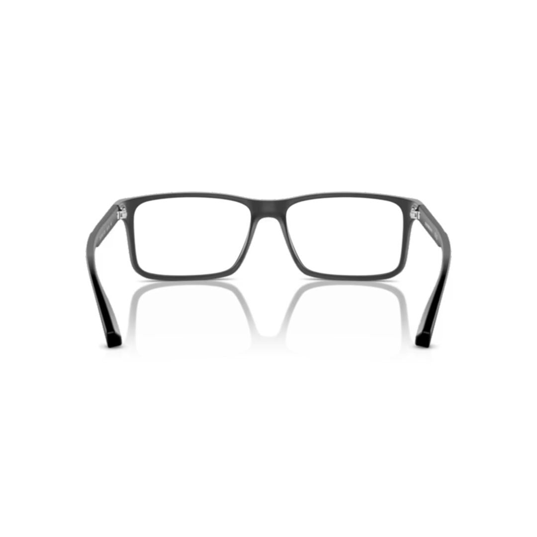 Emporio Armani 0Ea3038 Rectangular Matte Black Eyeglasses With Lightweight Frame