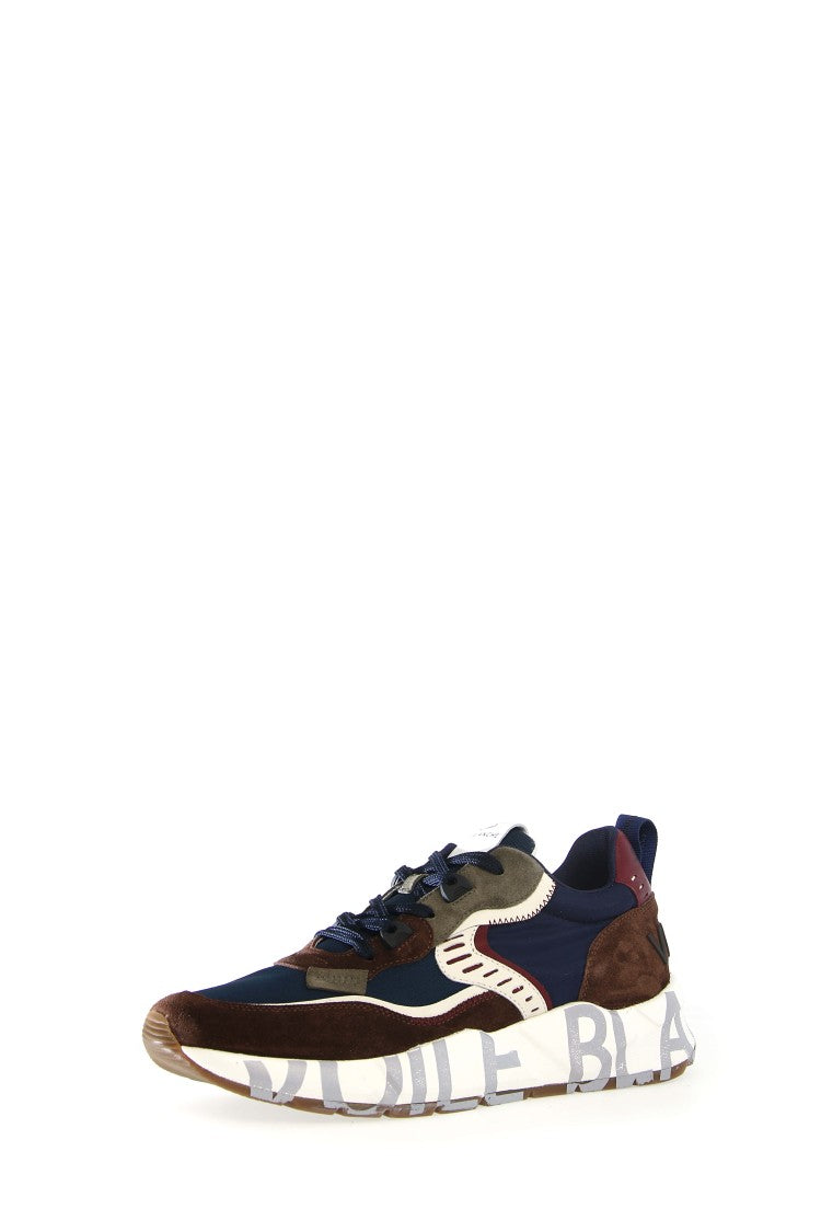 Voile Blanche Layered Mesh And Leather Running Sneakers