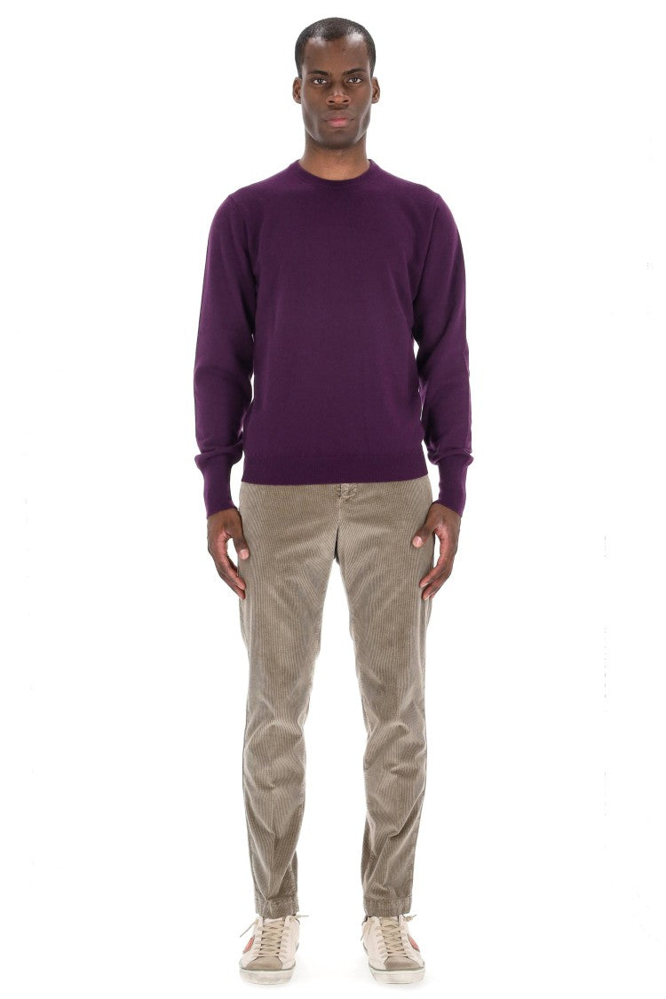 Drumohr Solid Color Pure Cashmere Crewneck Sweater