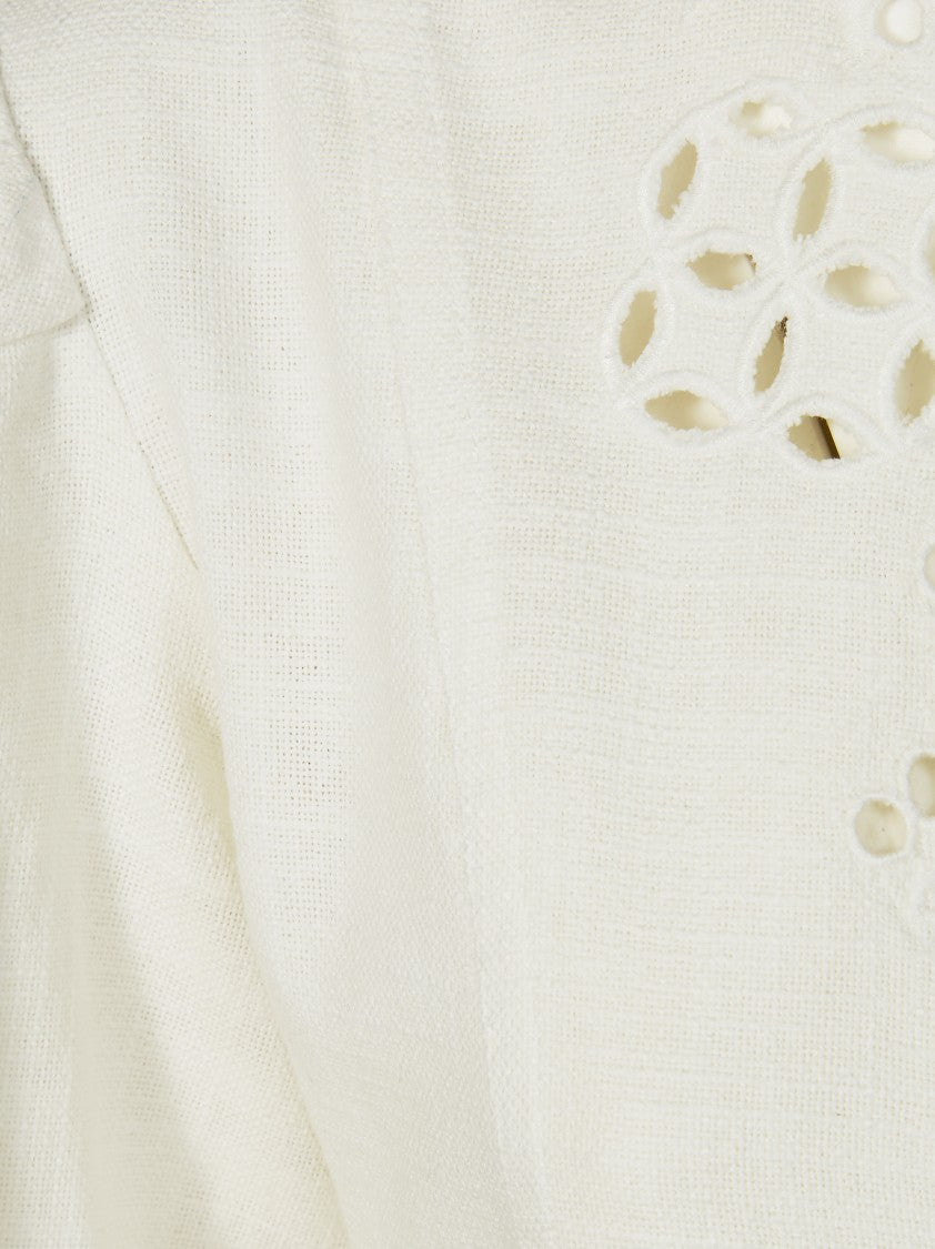 Isabel Marant Étoile Tianny Eyelet Embroidered Scalloped Day Dress