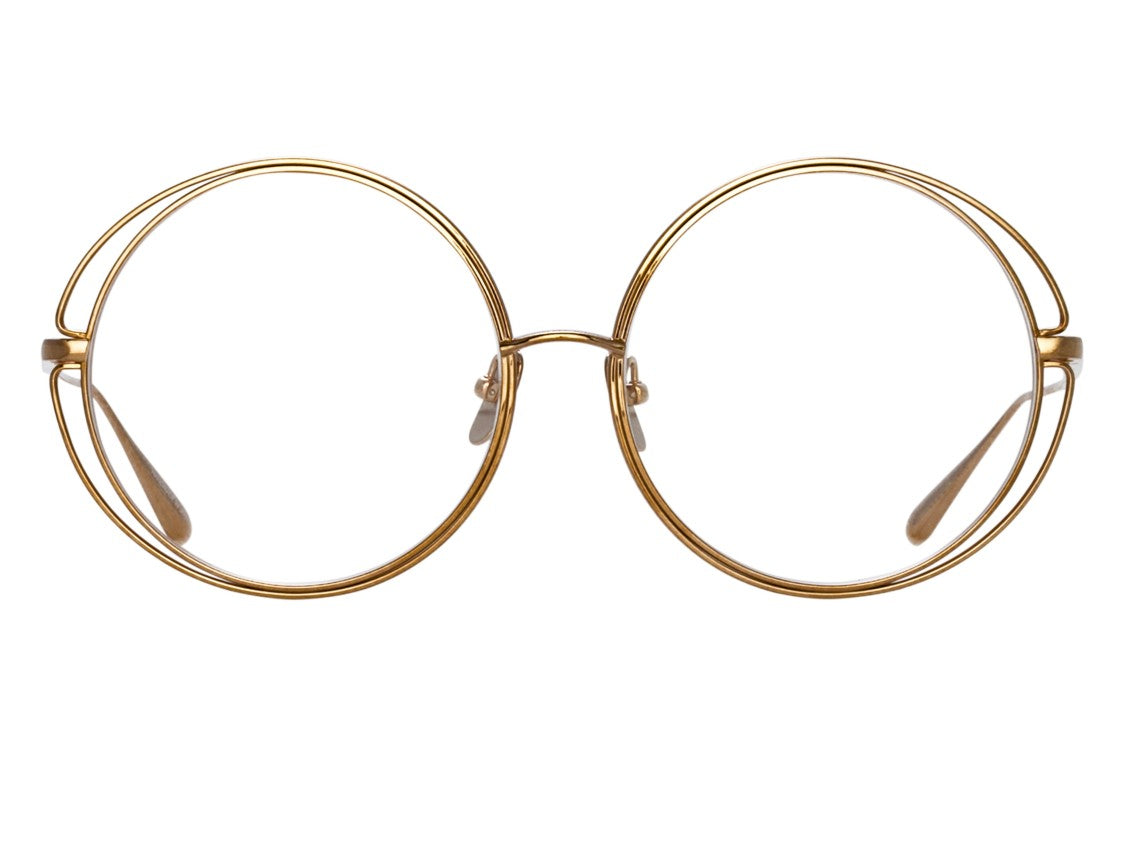 Linda Farrow Gold Lfl1456 Titanium Oval Eyeglasses