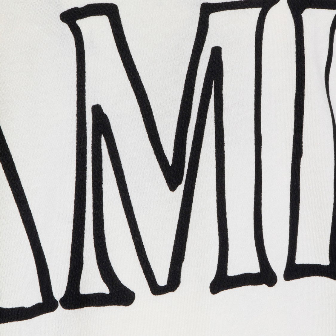 Ami Paris Off White Cotton T-Shirt With Double Logo