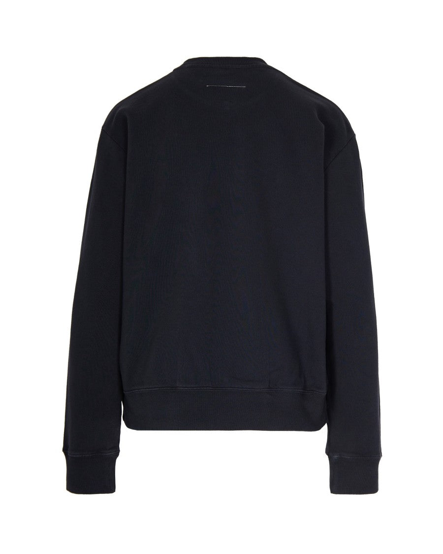 Mm6 By Maison Margiela Felpa Numeric Signature Washed Black
