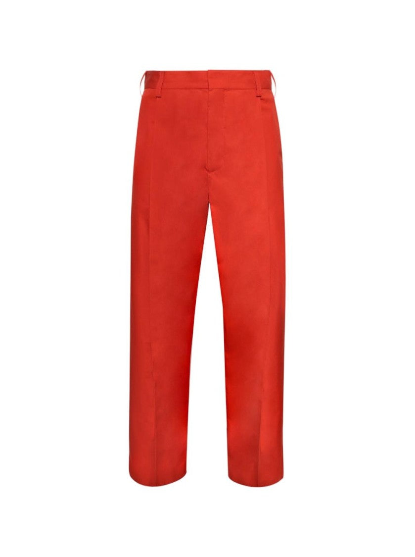 Marni Full-Length Red Trousers With Structured Design