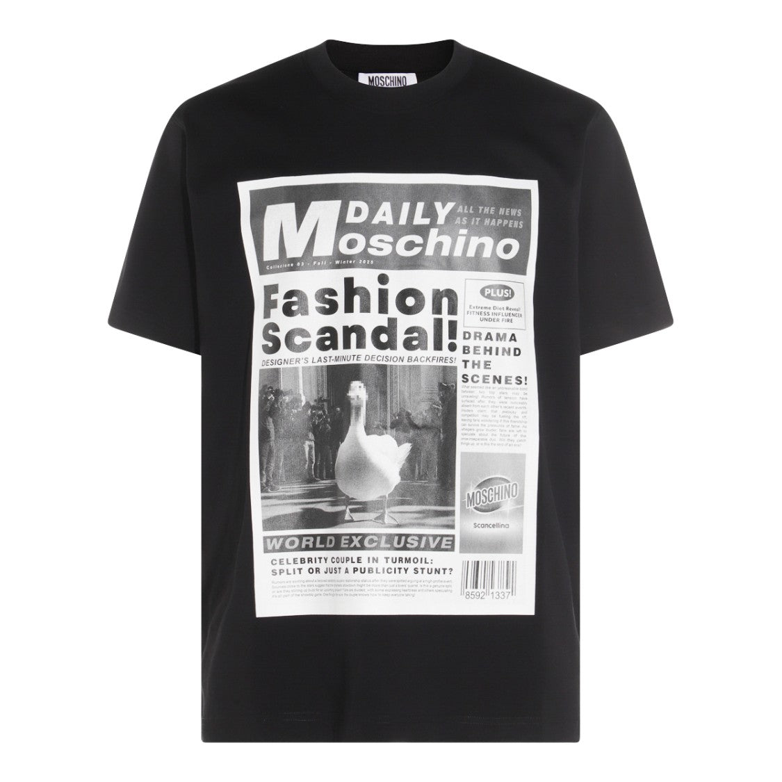 Moschino Black Cotton T-Shirt