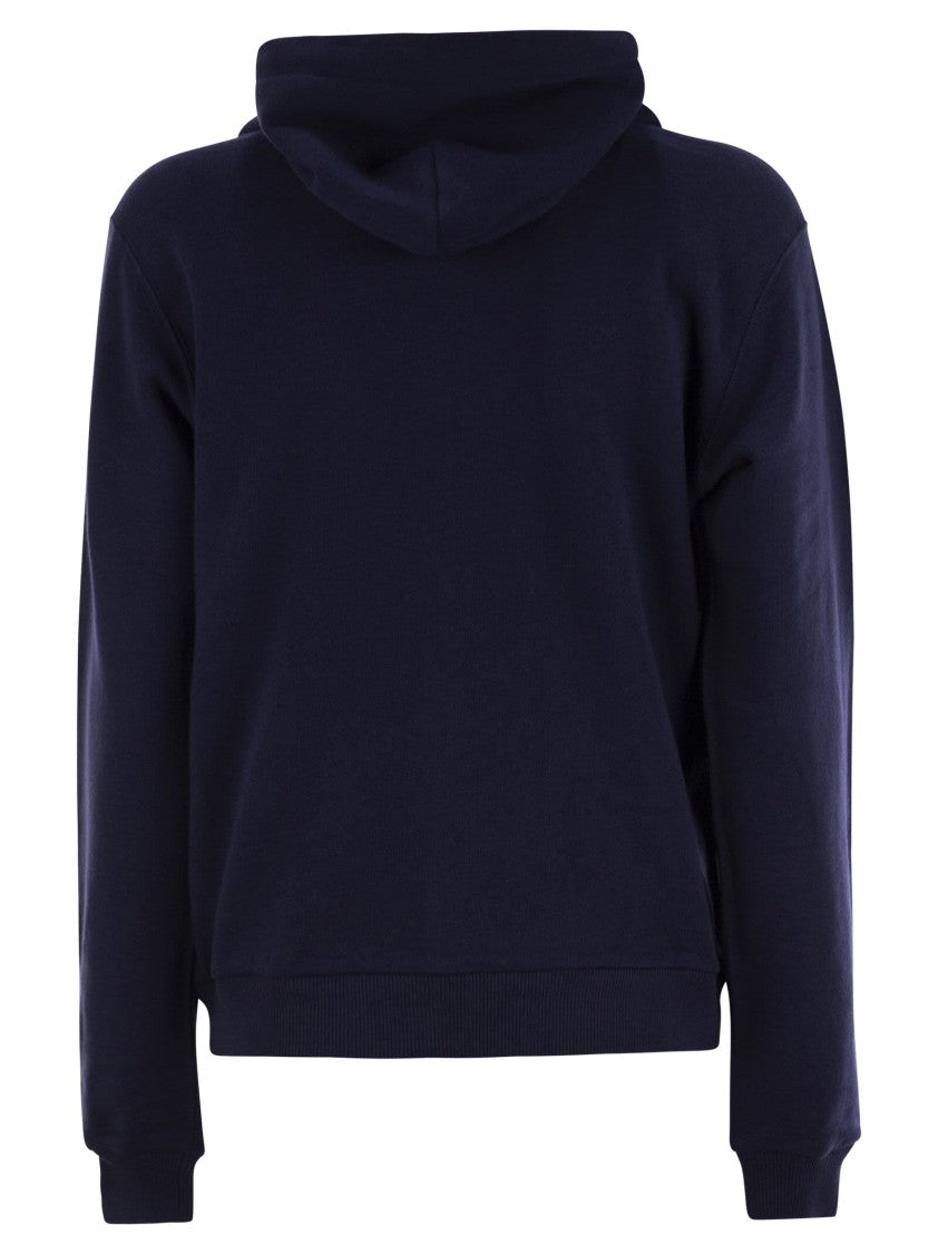 Polo Ralph Lauren Hooded Fleece Zip-Up Top With Embroidered Logo