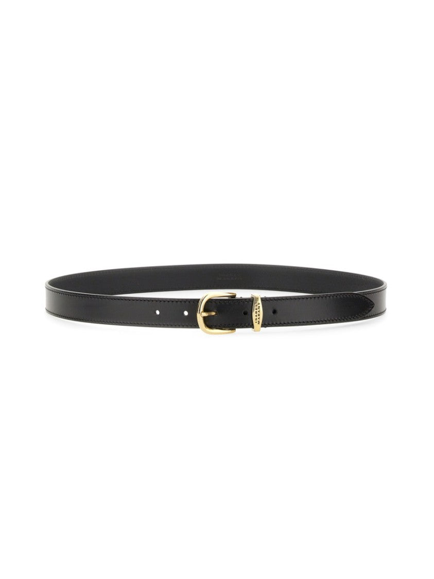 Isabel Marant Neutrals Slim Rounded Buckle Belt