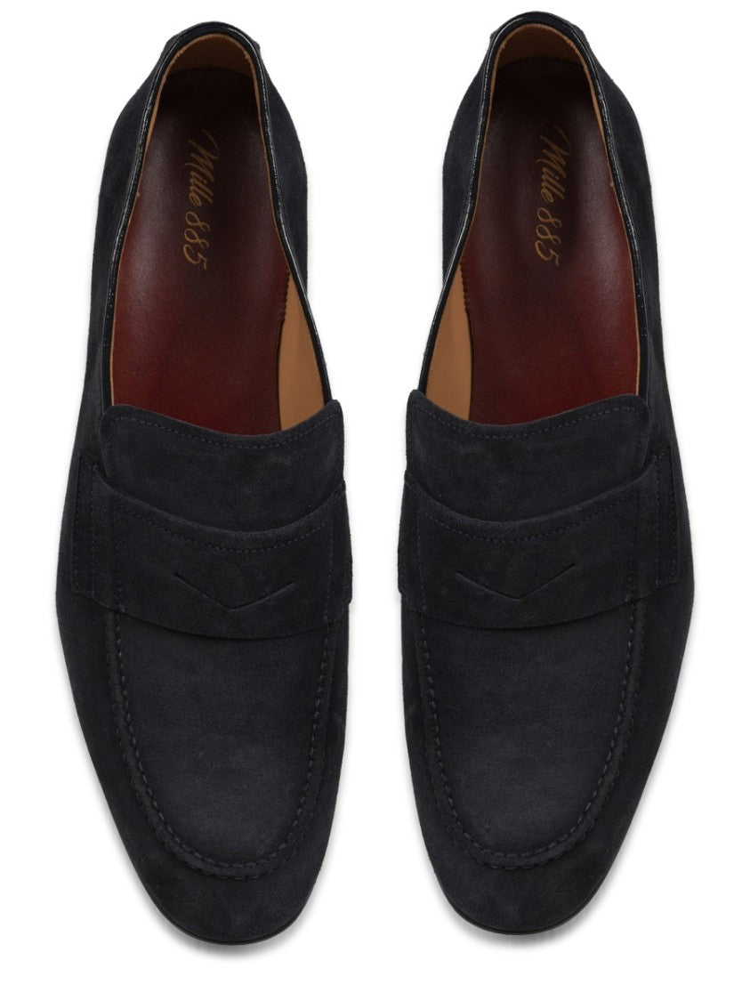 Mille885 Neutrals Suede Penny Loafer Moccasins