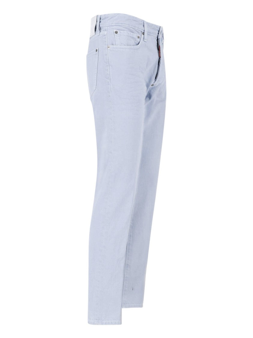 Dsquared2 Light Blue Straight-Leg Cotton Denim Jeans