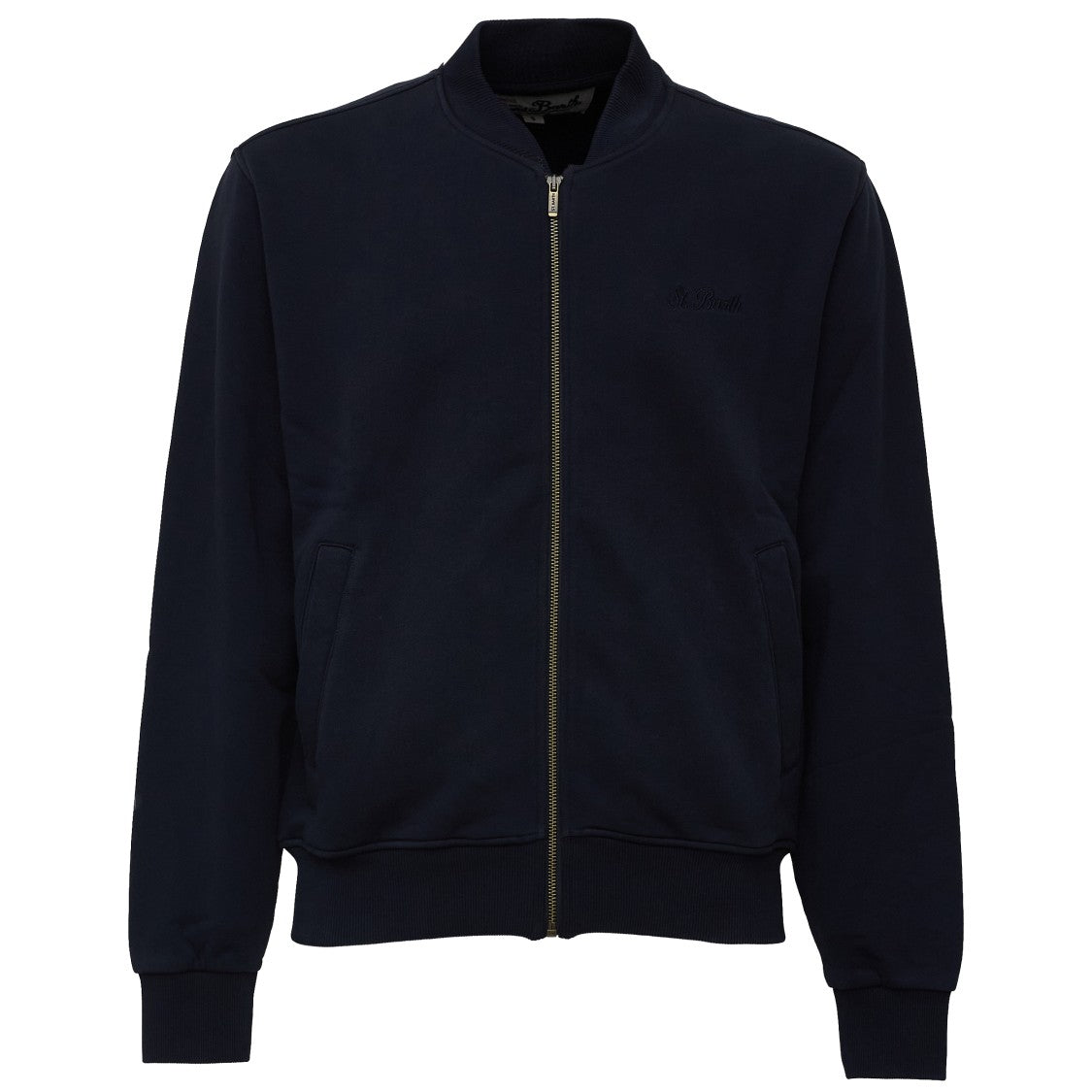 Mc2 Saint Barth Varsity Jackson Raw Full-Zip Sweatshirt