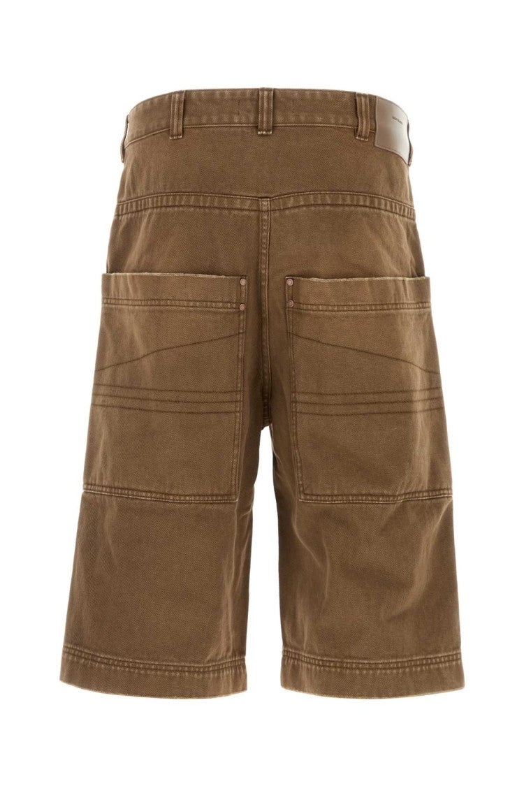 Entire Studios Brown Denim Bermuda Shorts