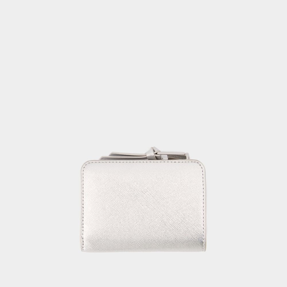 Marc Jacobs The Mini Compact Wallet - Leather - Silver