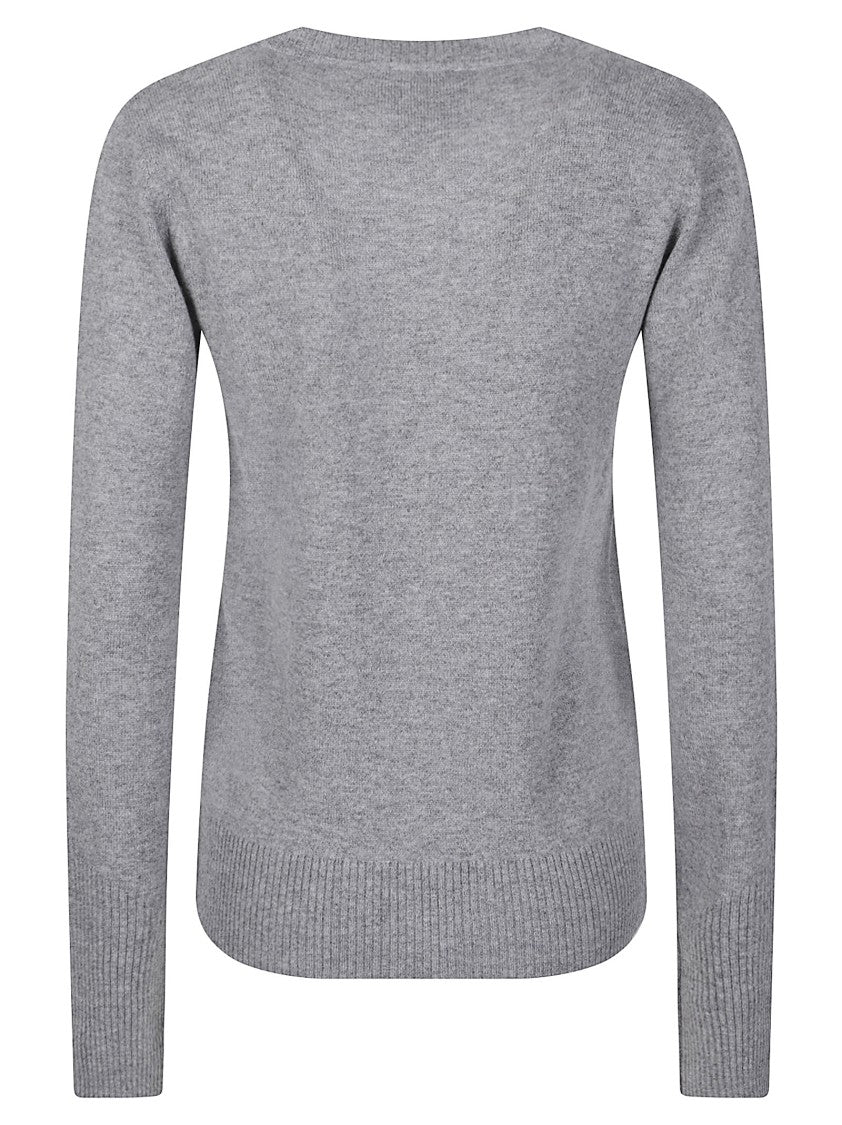 Patrizia Pepe Finely Knit V-Neck Cashmere Sweater
