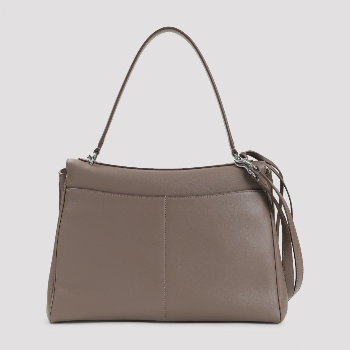 Balenciaga Structured Calf Leather Handbag With Detachable Strap