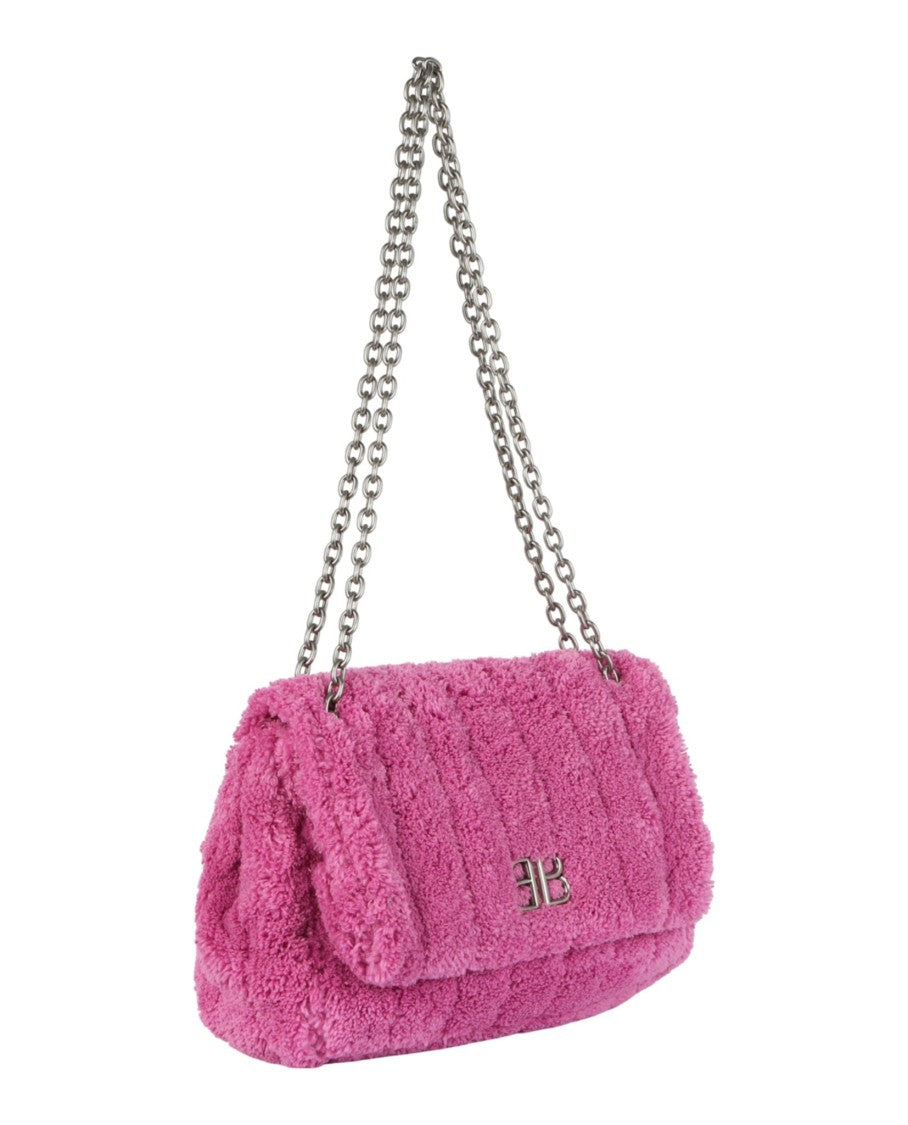 Balenciaga Monaco Mini Quilted Shoulder Bag With Chain-Link Strap