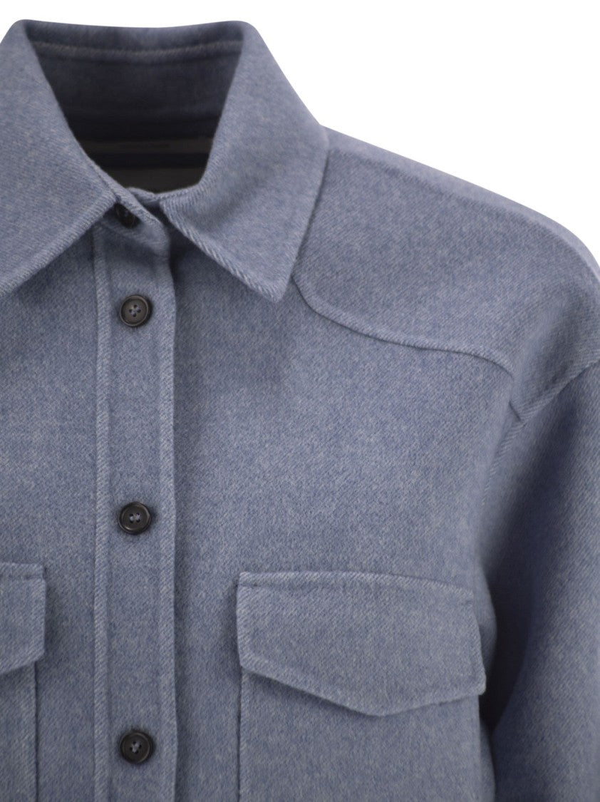 Sportmax Palpiti - Oversized Shirt In Pure Wool